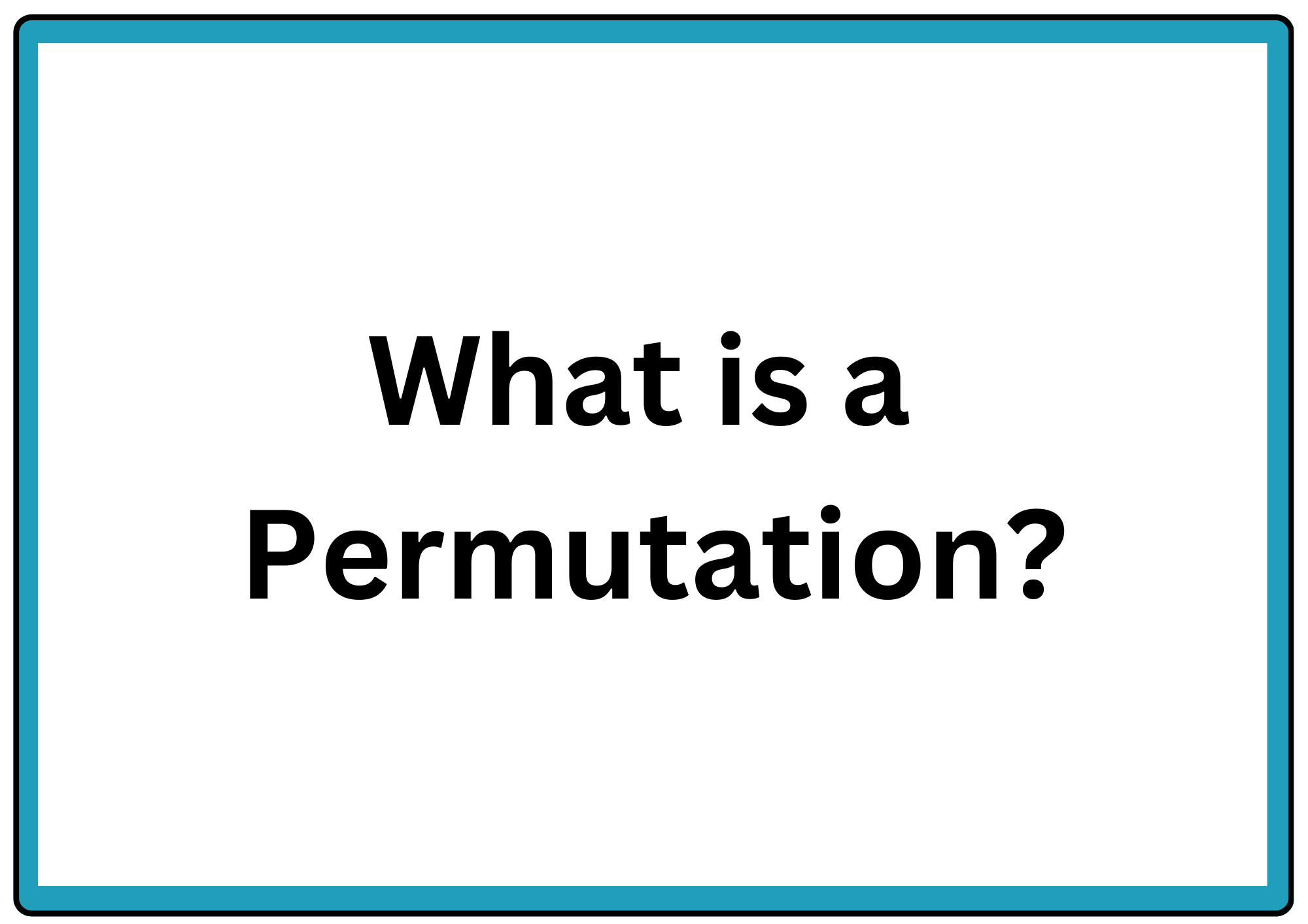 Permutation Question